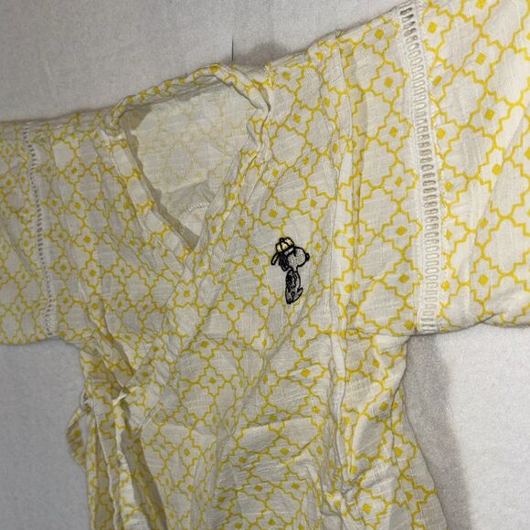 Baby Girl‎ Snoopy Side Tie yellow And White Top 6 9 Months - Picture 2 of 4